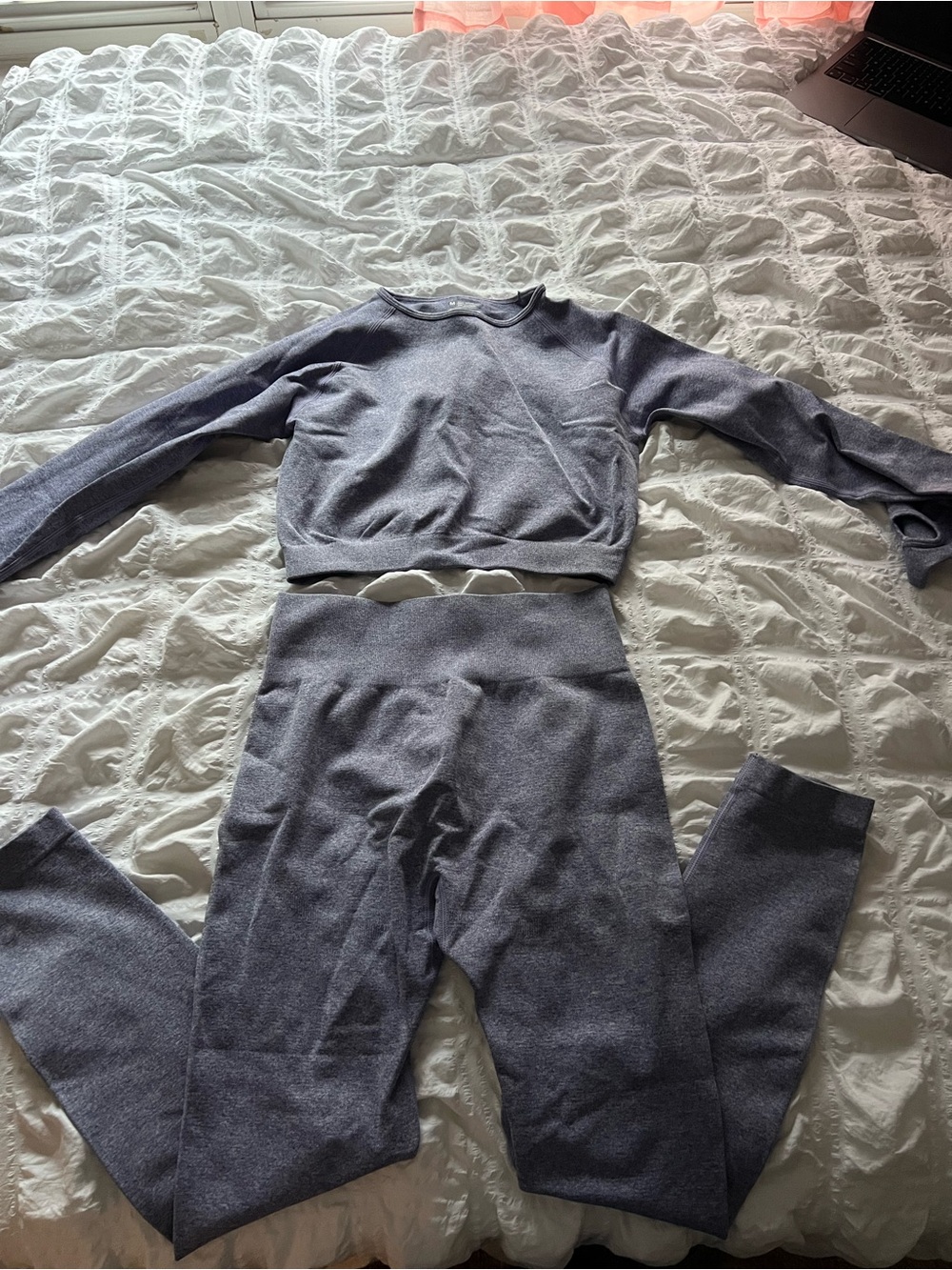 Amazon Women's Heather Gray Two-Piece Lounge Set